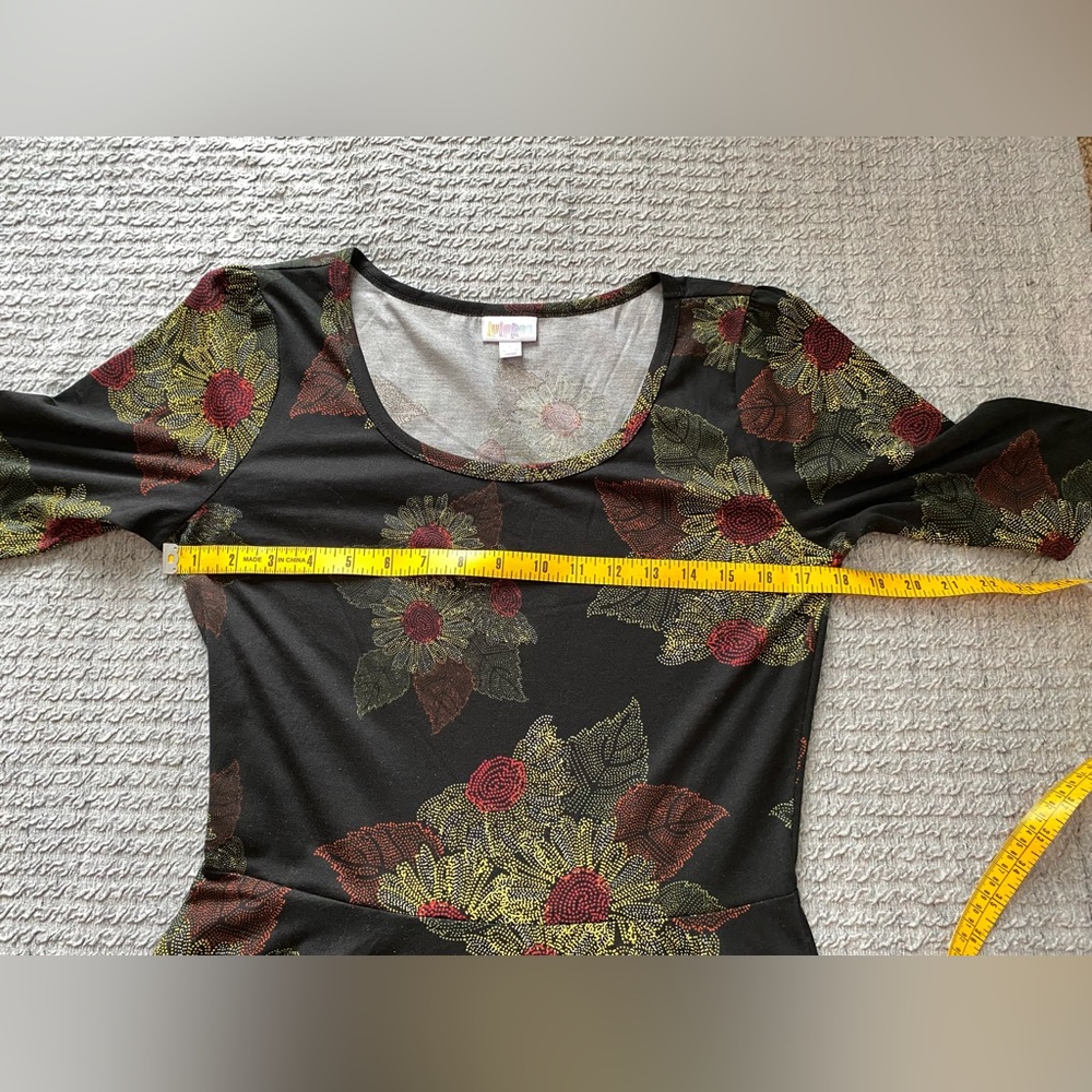 LuLaRoe Women’s Nicole Dress Sunflower Large - Picture 2 of 7